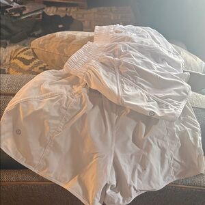 lululemon athletica white women's running shorts